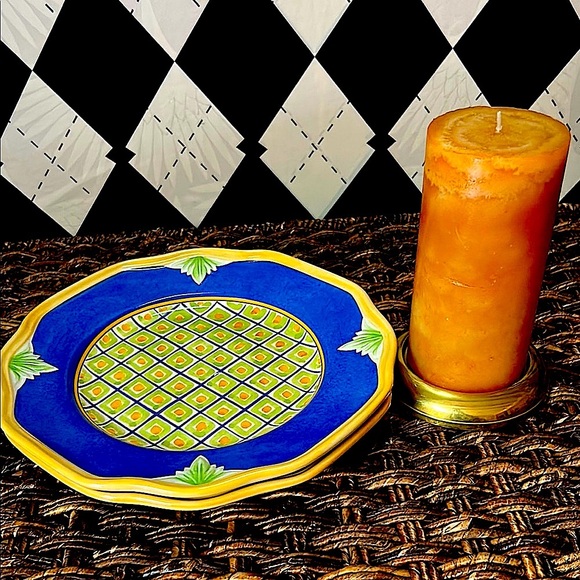 Pair of Pfaltzgraff Villa della Luna Luncheon Plates – Hand-Painted - Picture 6 of 8